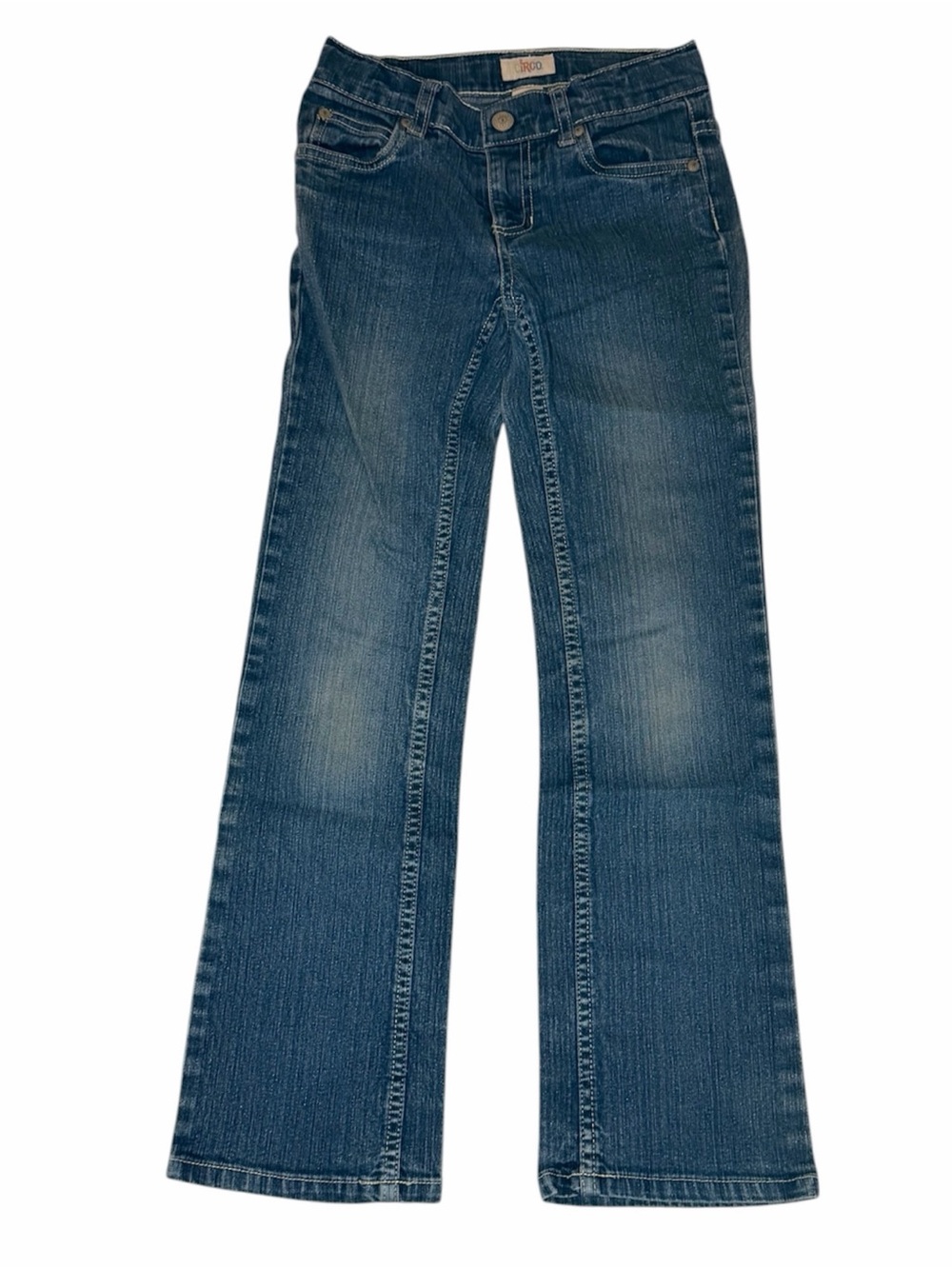 Circo Girls Size 8 Slim Dark Wash Bootcut Jeans Adjustable Waist